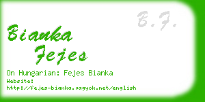 bianka fejes business card